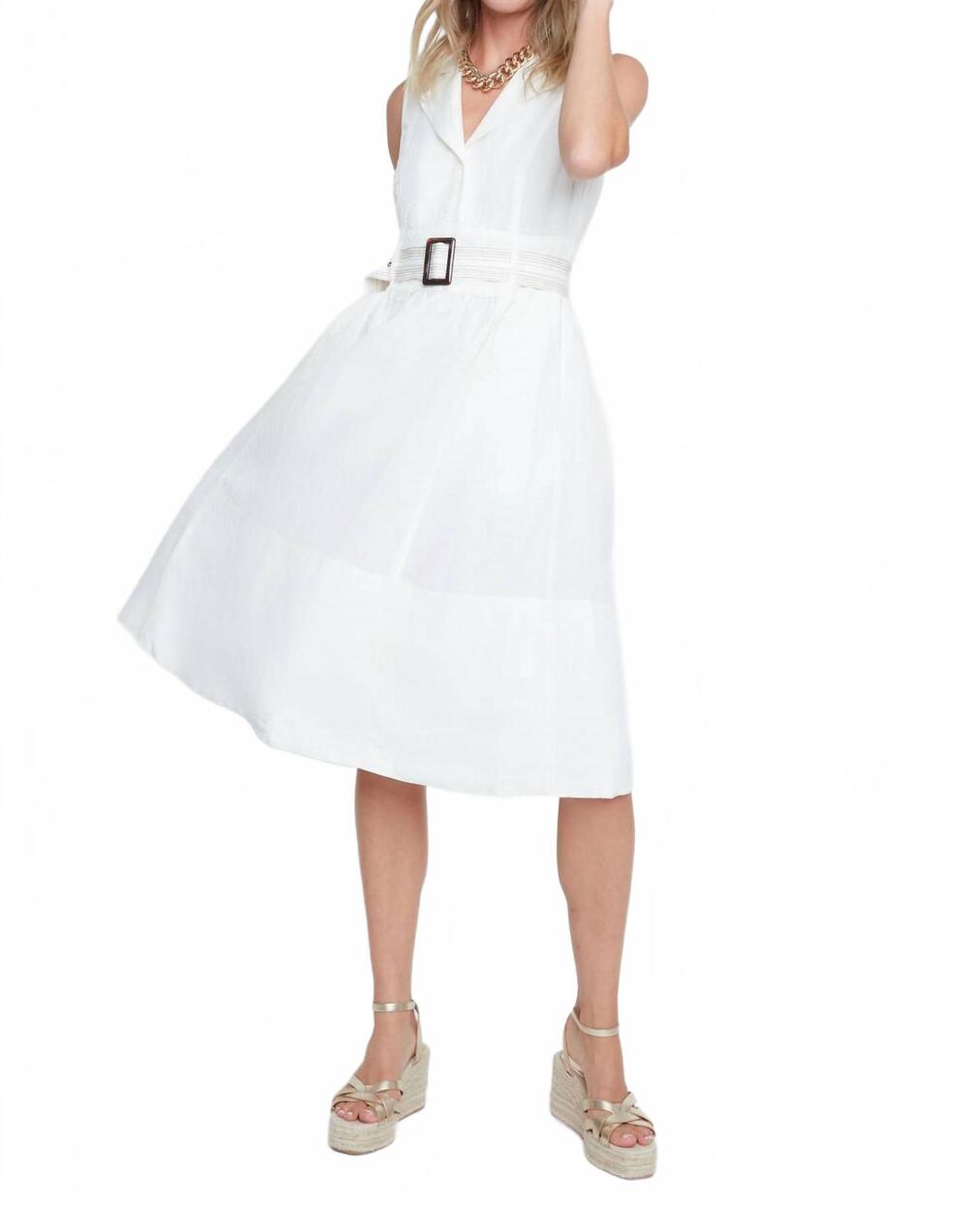 NEW RENUAR woven mini dress in creme